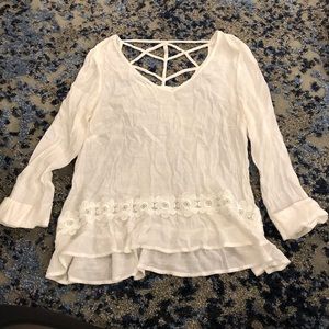 White linen high low top